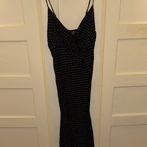 Wild Fable Black Maxi Dress with White Dots
